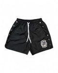 Men's Cargo Shorts With Saint Vanity Embroidered Patch & Metal Button Flaps -Drawstring Waist Utility Shorts For Streetwear