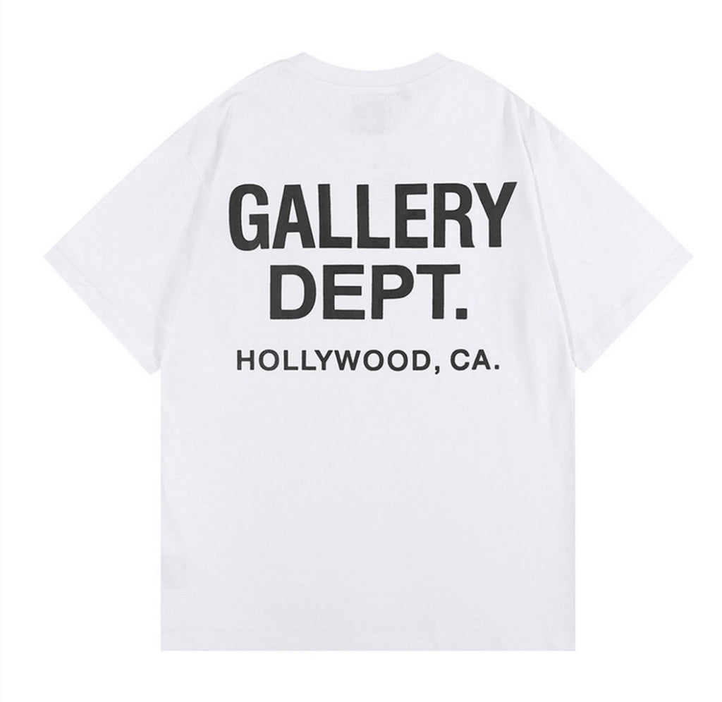 GALLERY D-EPT T-Shirt Car Letter Short Sleeve Men And Women High Street Half Sleeve Car Print Round Neck Loose Men's Tops Round Neck Casual Short Sleeve GALLERY